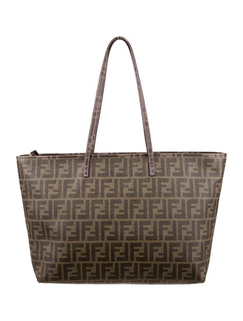 fendi zucca roll tote